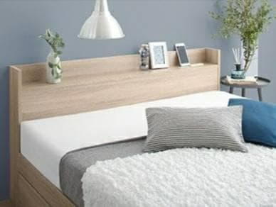 セミダブル・Newデザイン2杯収納コンセント付き・シナモングレージュ 9-6