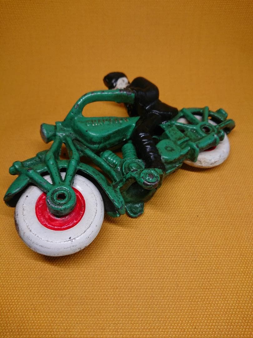 人形　バイク　金属　オブジェ　置物　インテリア　工芸品　美術品　A1338