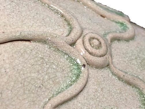 【 龍鳳凰文青磁釉高肉瓶 】　　唐～宋代　中華古玩