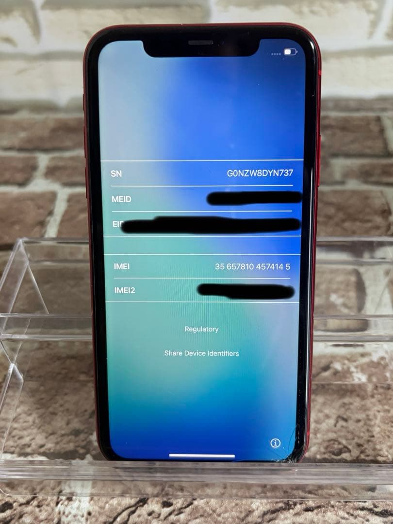 iPhone11 64GB レッド SIMロック解除済み 画面割れ有り