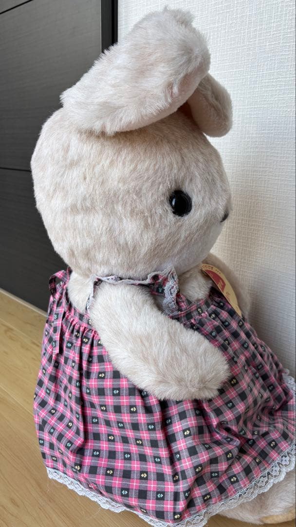 【極希少】昭和レトロ ぬいぐるみ ウサギ タグ付き 日本製 ドリーム 当時物