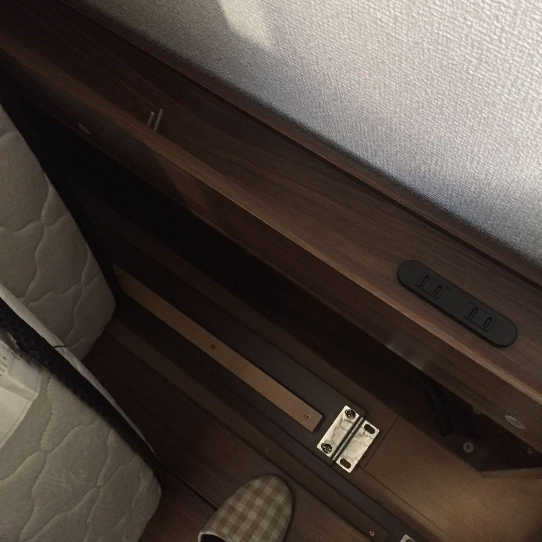 ベッドフレーム一式 コンセント,棚付き！