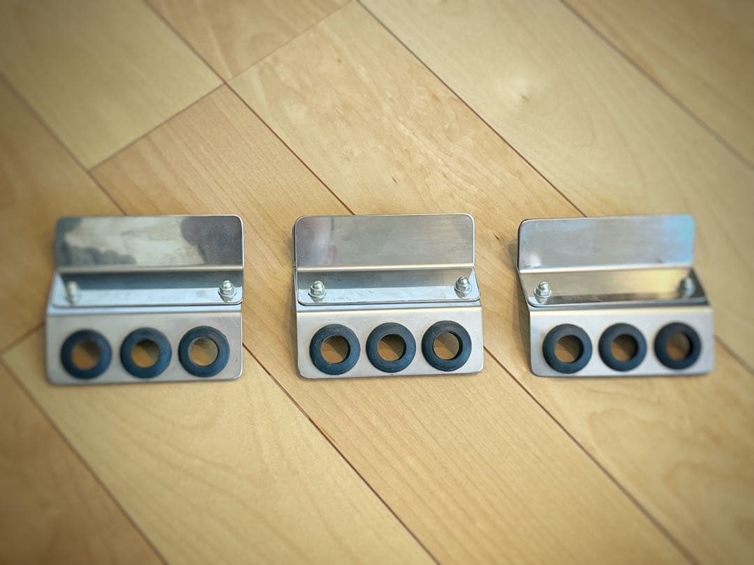 トランペットマウスピースホルダー　ステンレス製 3セット