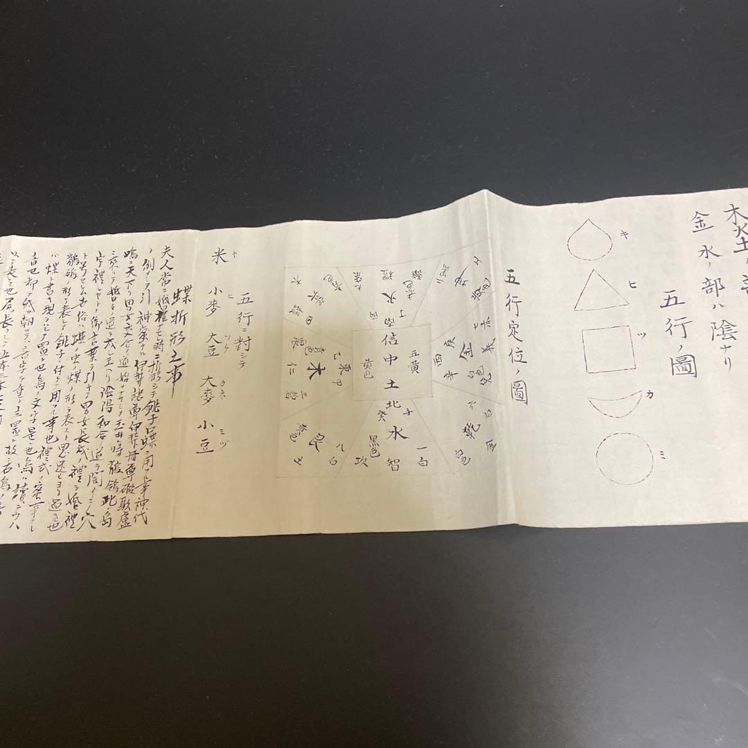 時代物　古書　花押？小笠原古流折形料理　古文書　1