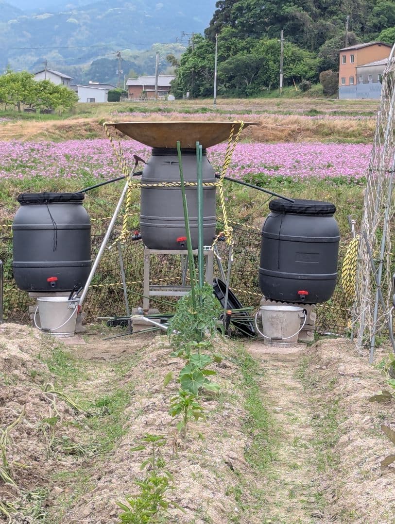 雨水タンク130L黒コック付き