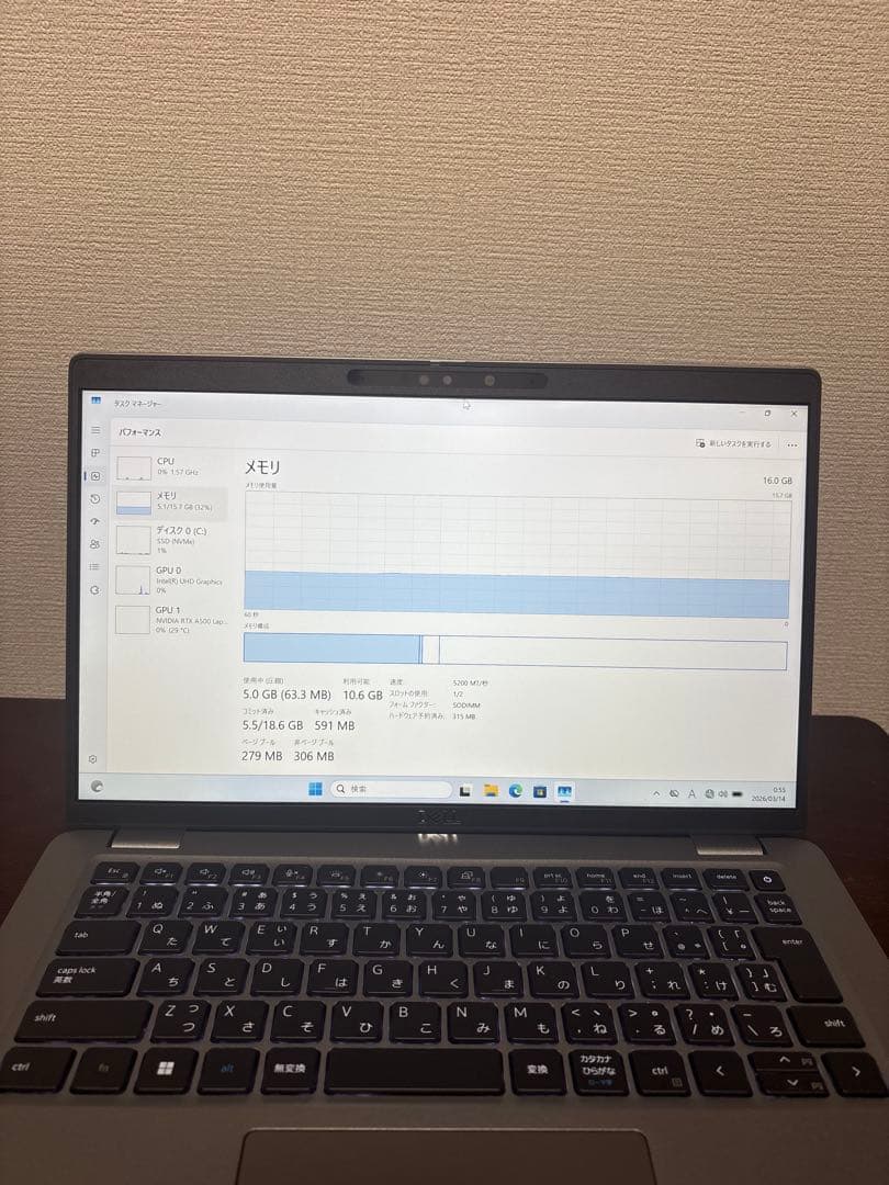 【Core i7-1370P】dell precision RTXA500