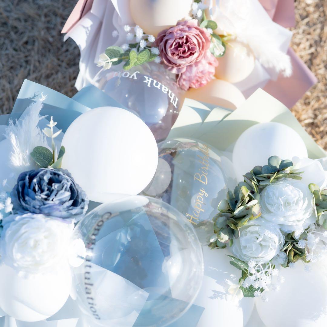 zμ♡ずず♡zμ断捨離 バルーンブーケ Mサイズ 2点 ピンク ブルー