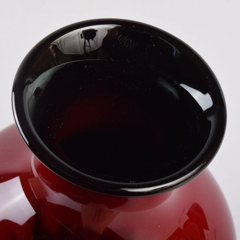ノリタケ　Bone China　辰砂　花文瓶　花瓶　箱付　C　8425