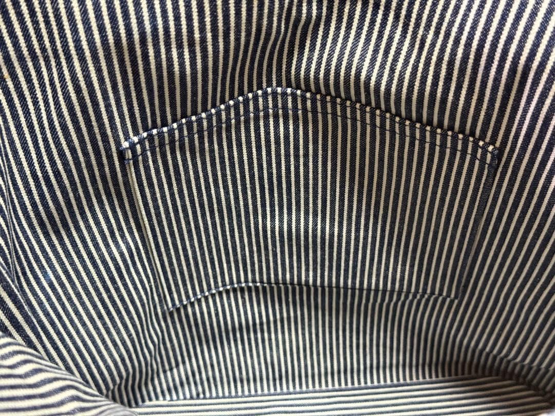 美品★ 一点もの 5inch マサオカヒロミ デニム前掛け トートバッグ