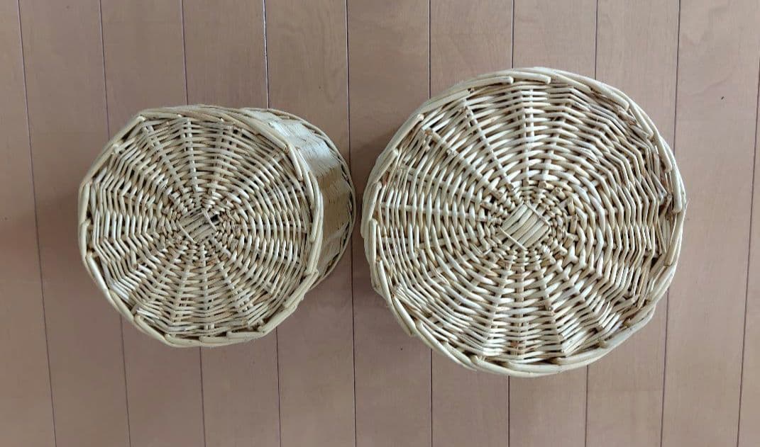 ナチュラル素材のバスケット8個セット　籠　かご　9800円→7200円