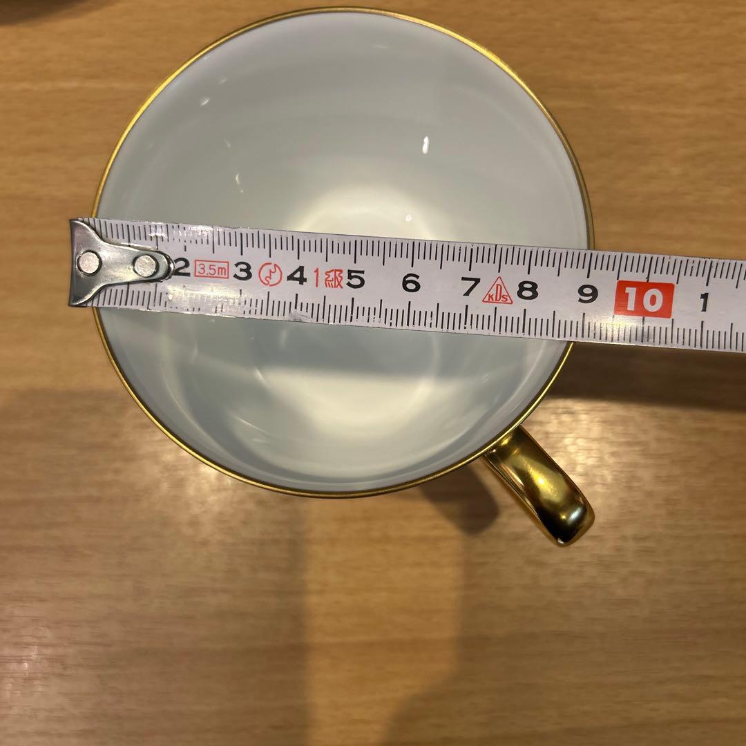 大倉陶園 色蒔き ブルー モーニング カップ＆ソーサー OKURA