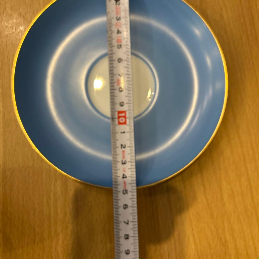 大倉陶園 色蒔き ブルー モーニング カップ＆ソーサー OKURA