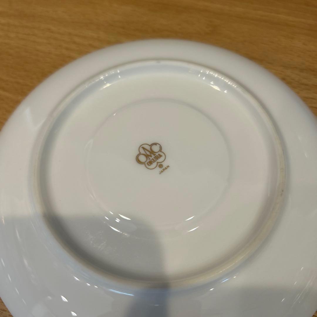 大倉陶園 色蒔き ブルー モーニング カップ＆ソーサー OKURA