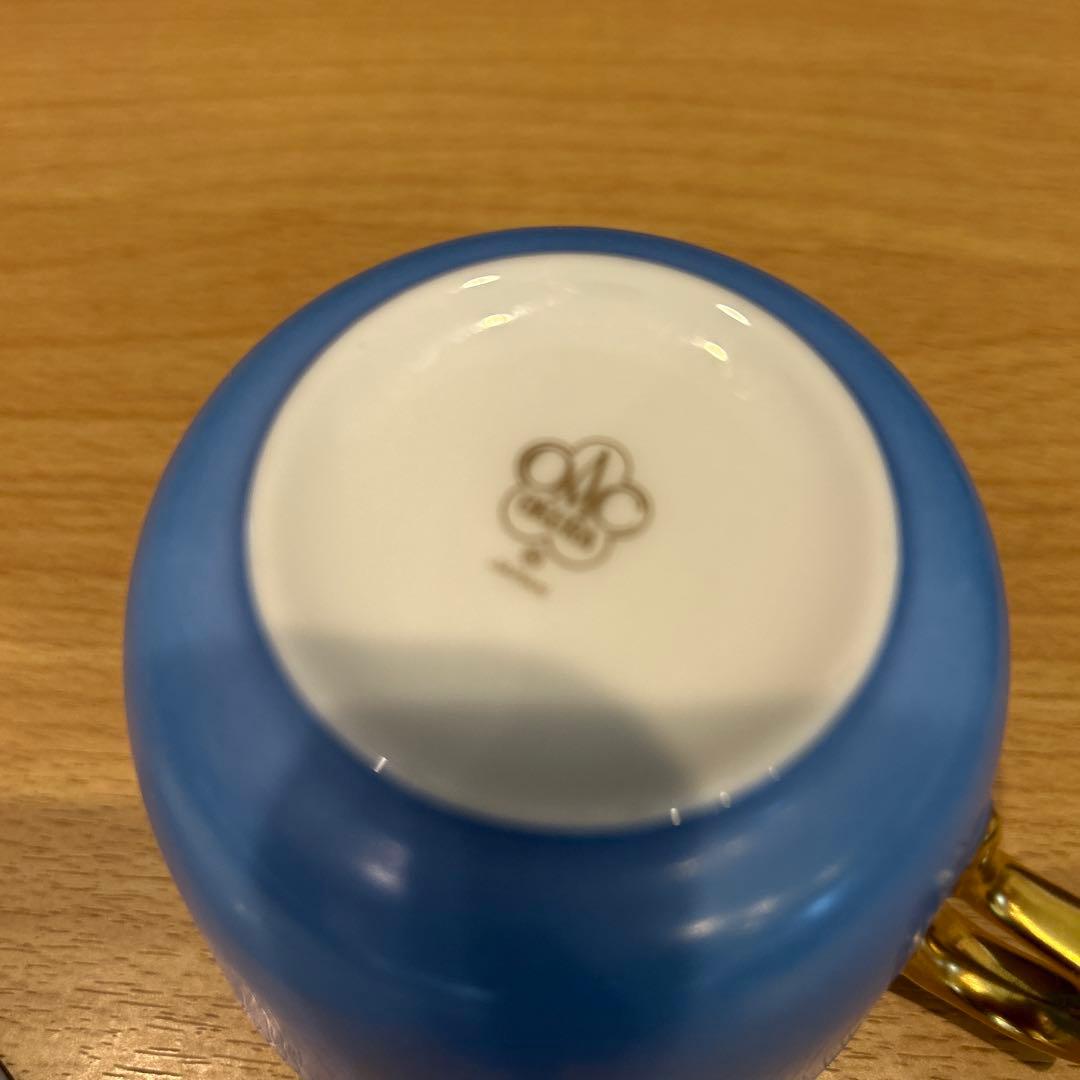 大倉陶園 色蒔き ブルー モーニング カップ＆ソーサー OKURA