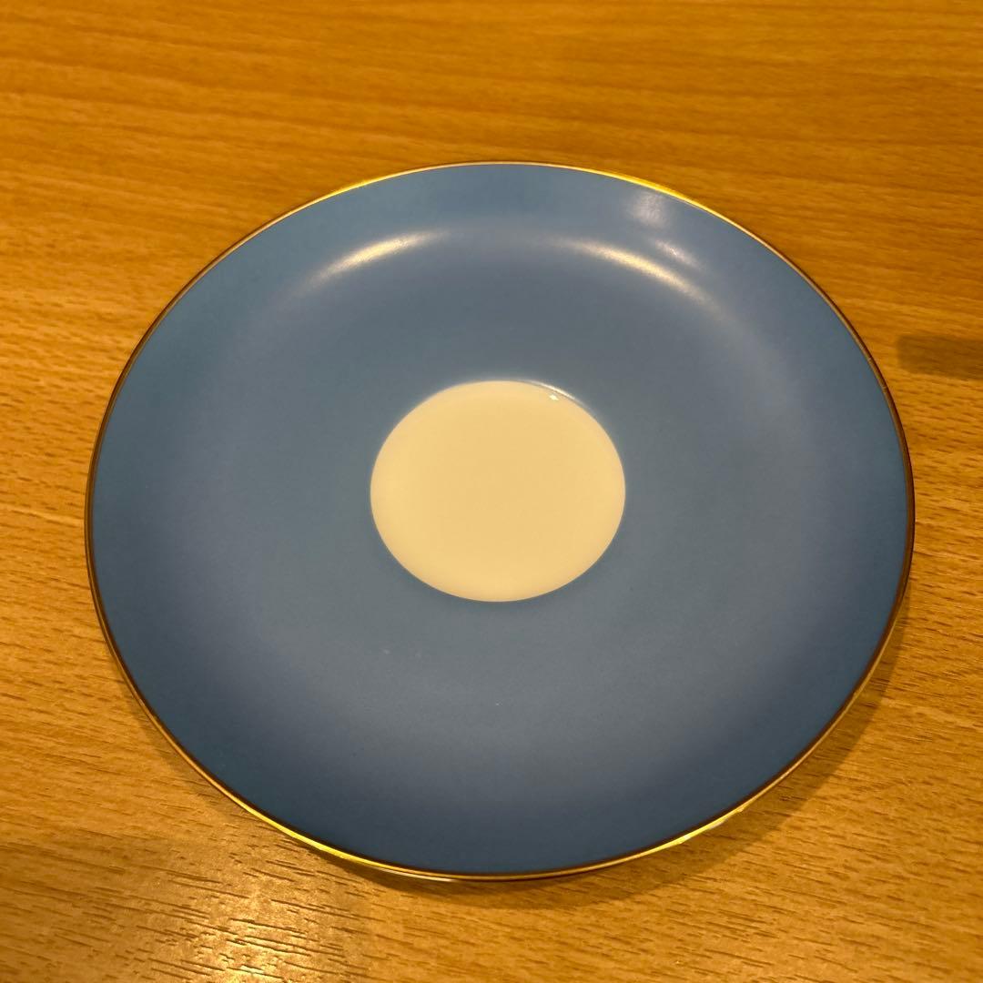 大倉陶園 色蒔き ブルー モーニング カップ＆ソーサー OKURA