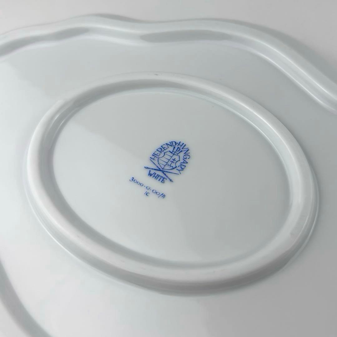 ヘレンド　バロックホワイト　オーバルプレート