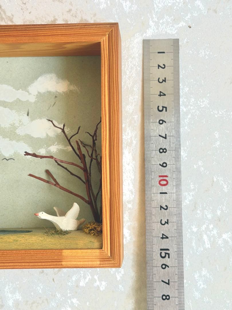 ［新品］ドイツ製釣り人風景ボックス形置き物