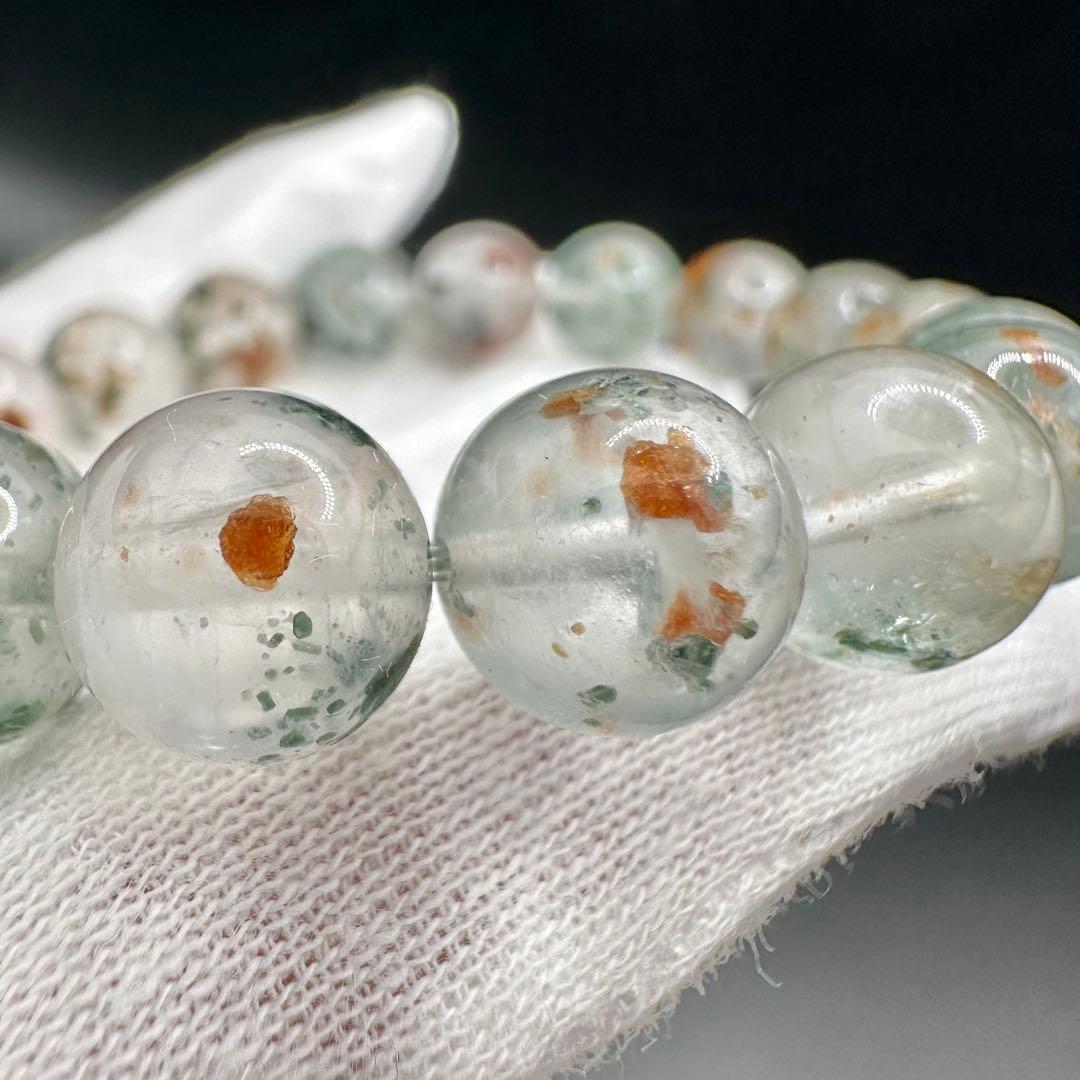 ヘソナイトガーネット・ダイオプサイトインクォーツ　ブレスレット