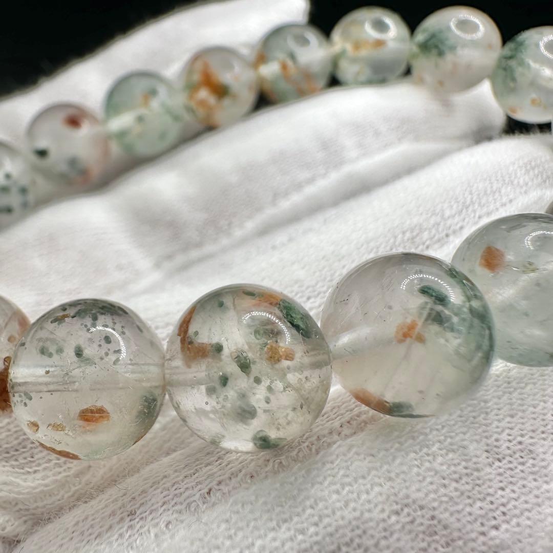 ヘソナイトガーネット・ダイオプサイトインクォーツ　ブレスレット