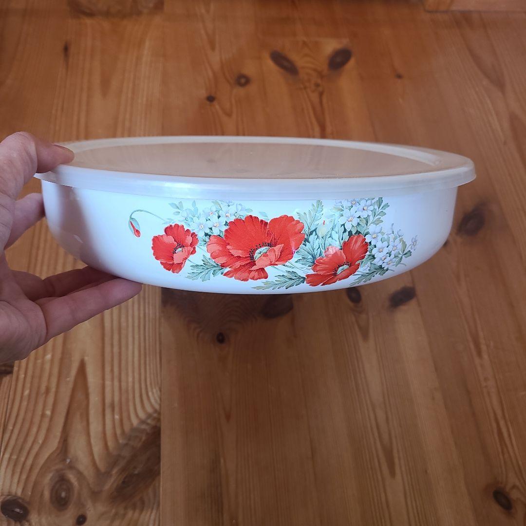 HONEY WARE すのこ付ホーローボール 保存容器 未使用 昭和レトロ