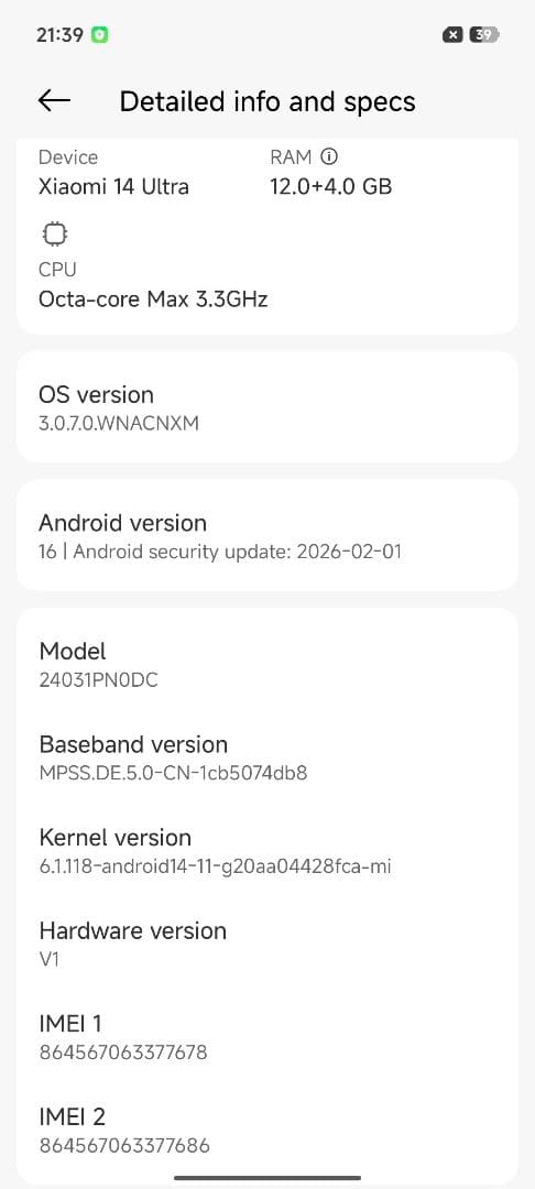 スマートフォン本体 Xiaomi14 Ultra 12/256GB PhotographyKit