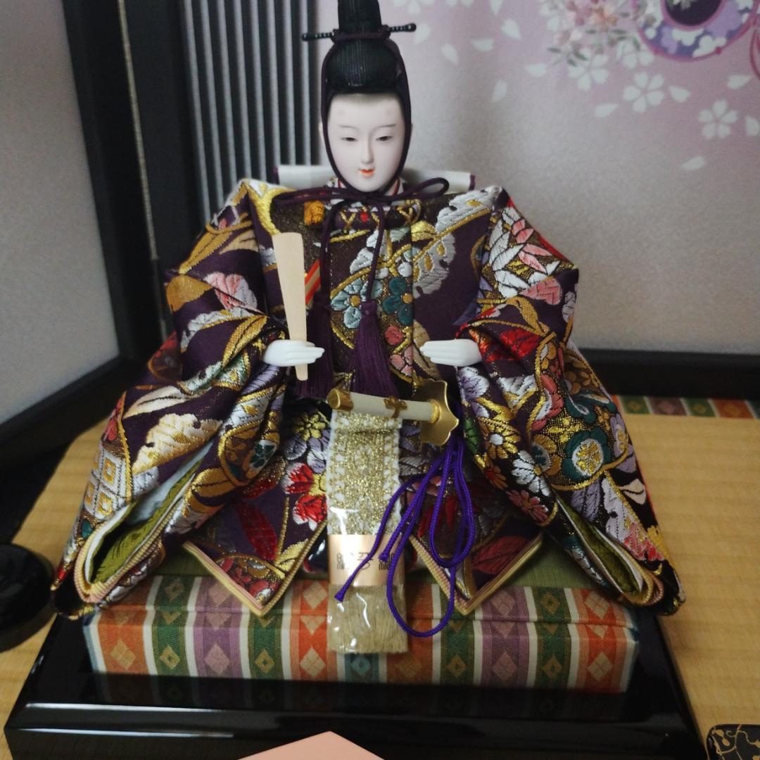 美品 吉徳大光 雛人形 ひな人形 五人飾り 三段飾り ライト付き
