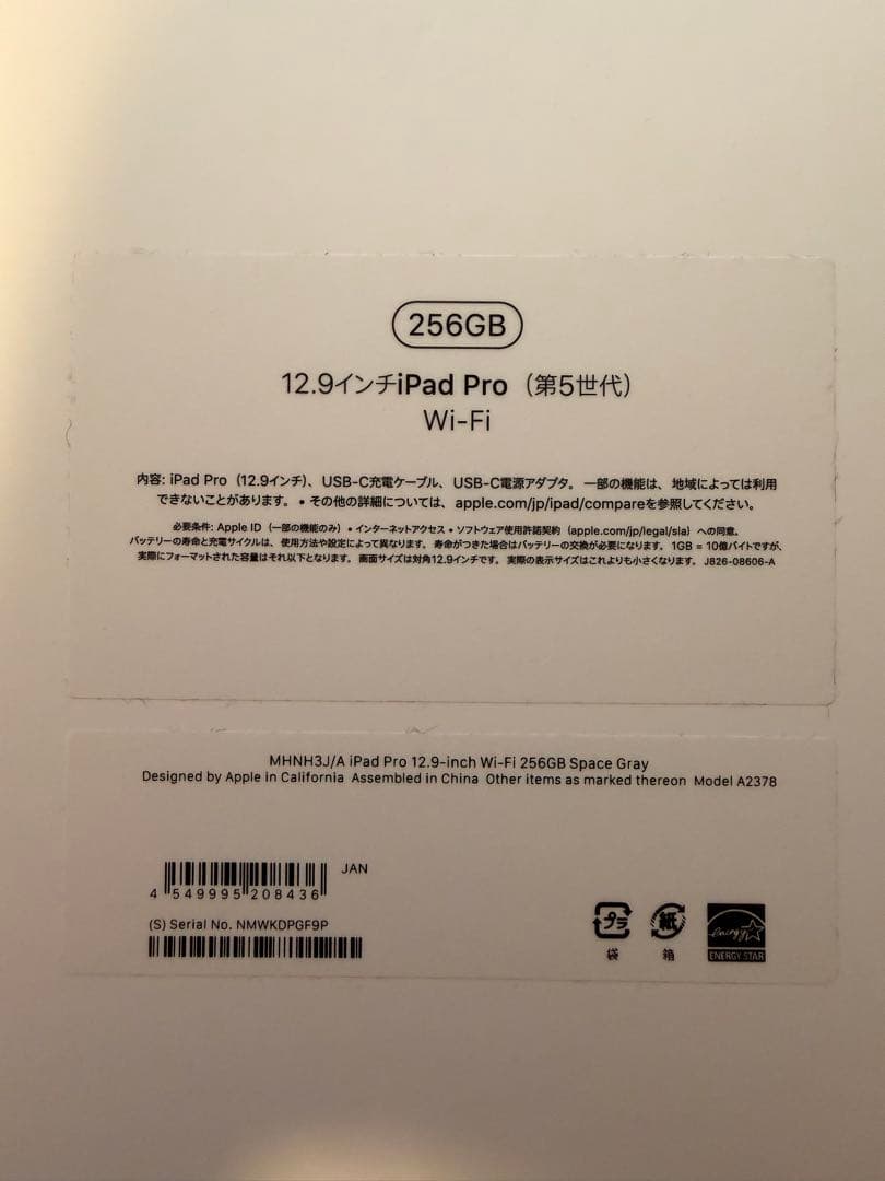 iPad Pro 第5世代12.9inchi 256GB 純正pencil付
