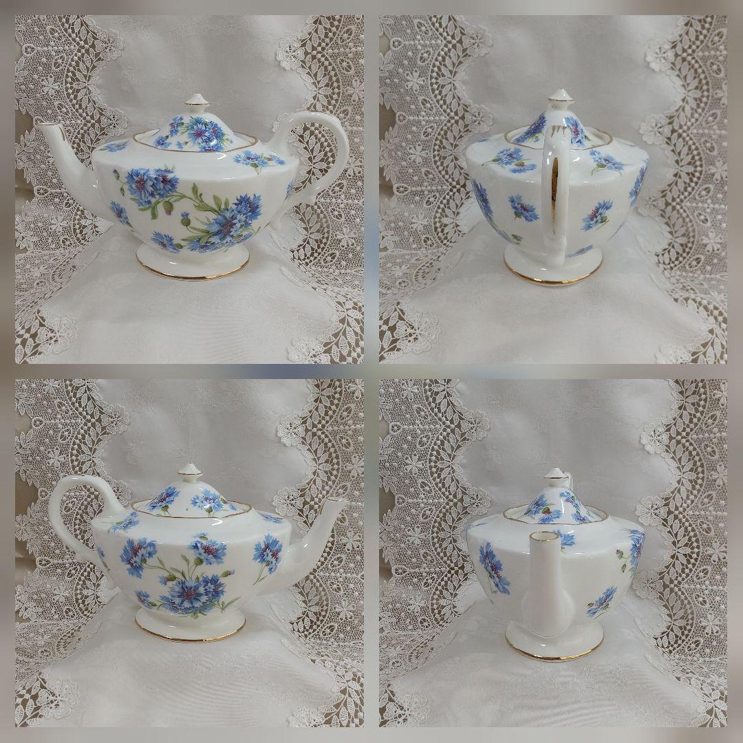 ハマースレイ ティーセット ポット シュガー クリーマー コーンフラワー 矢車草