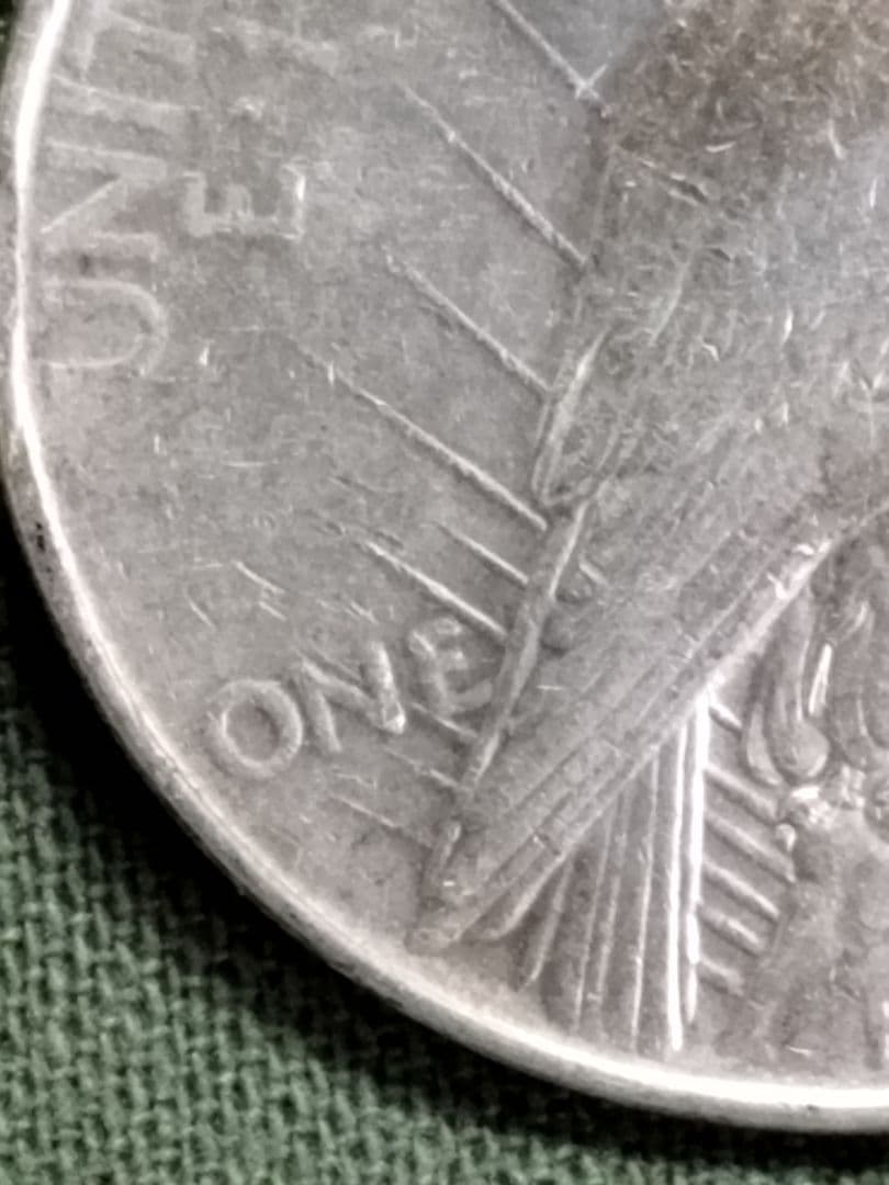 福*ん様 (5160)1922 US．アンティーク　ピースダラー銀貨　ユー