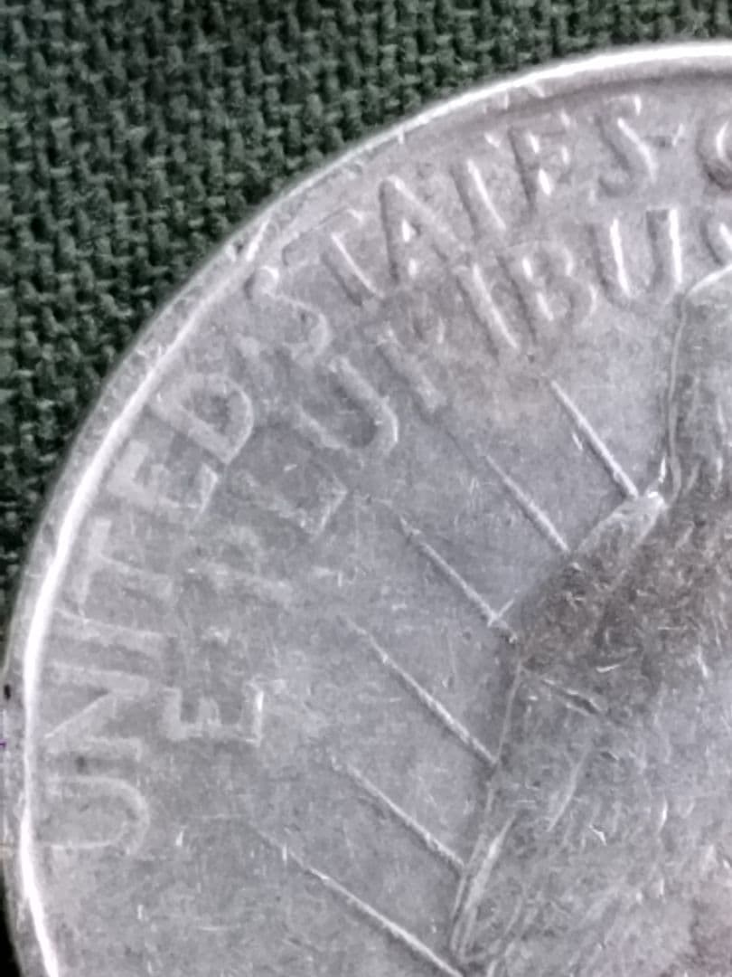 福*ん様 (5160)1922 US．アンティーク　ピースダラー銀貨　ユー