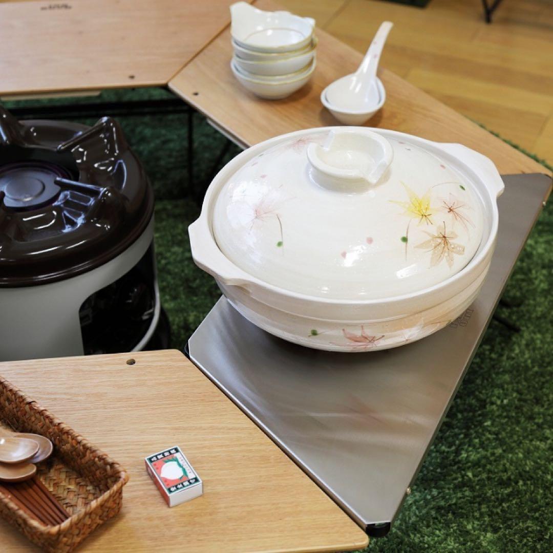 Hang Out アーチテーブル　ウッド&ステンレストップ　6枚