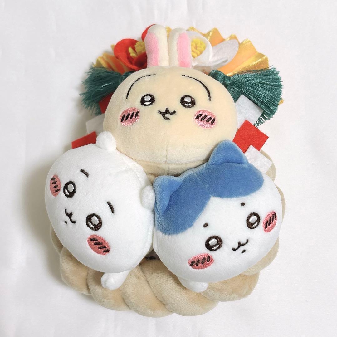 ちいかわ　しめ縄なぬいぐるみ　ちいかわうさぎハチワレ