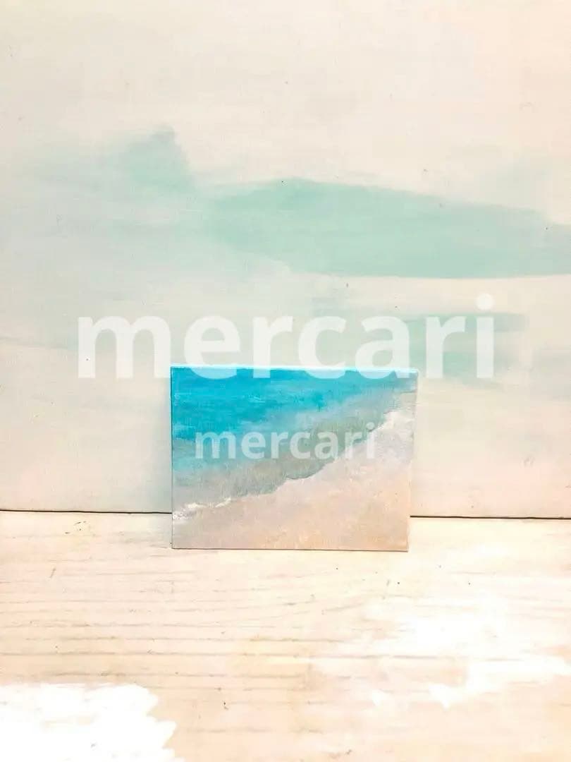海。原画　手描き1点物aquamarine 。sea 癒し。油絵
