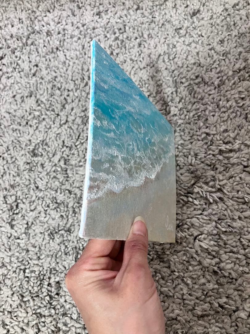 海。原画　手描き1点物aquamarine 。sea 癒し。油絵