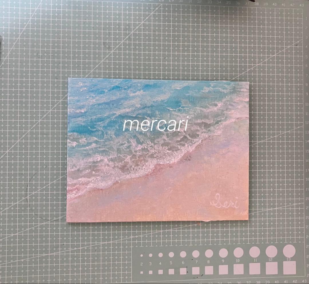 海。原画　手描き1点物aquamarine 。sea 癒し。油絵