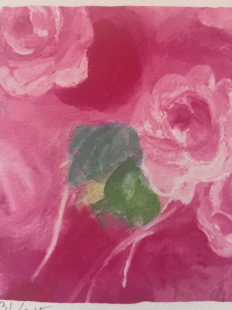 額入り版画　 限定　ジニーキム　バラ　現行品　サイン.ED.証明書　春　模様替え