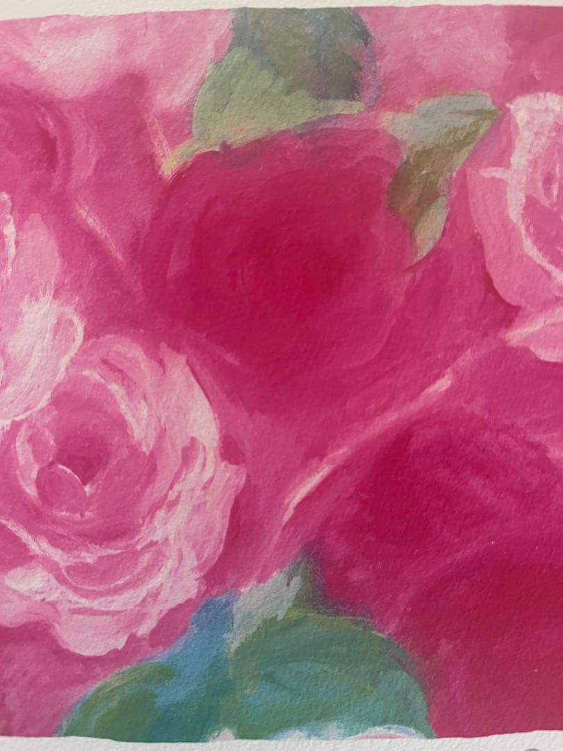 額入り版画　 限定　ジニーキム　バラ　現行品　サイン.ED.証明書　春　模様替え