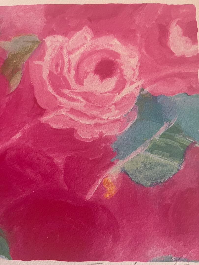 額入り版画　 限定　ジニーキム　バラ　現行品　サイン.ED.証明書　春　模様替え