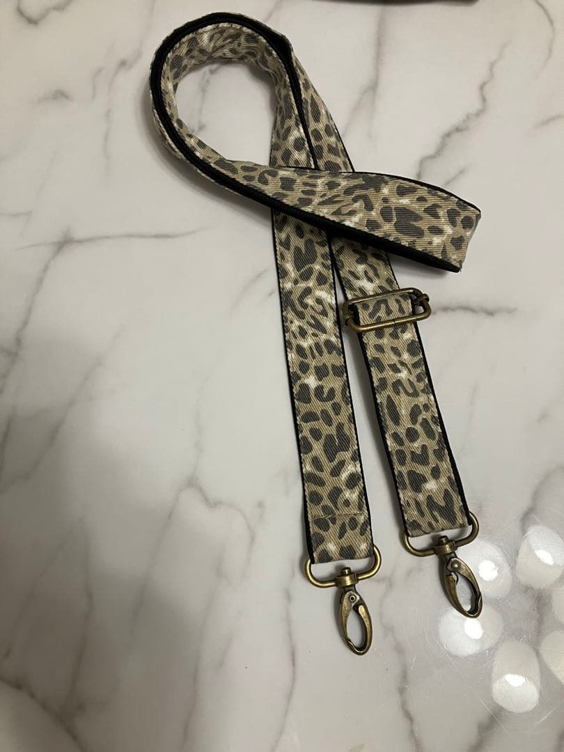 990 コロ葱(マロ)　ヒョウ柄デニムリメイクバック　ハンドメイド