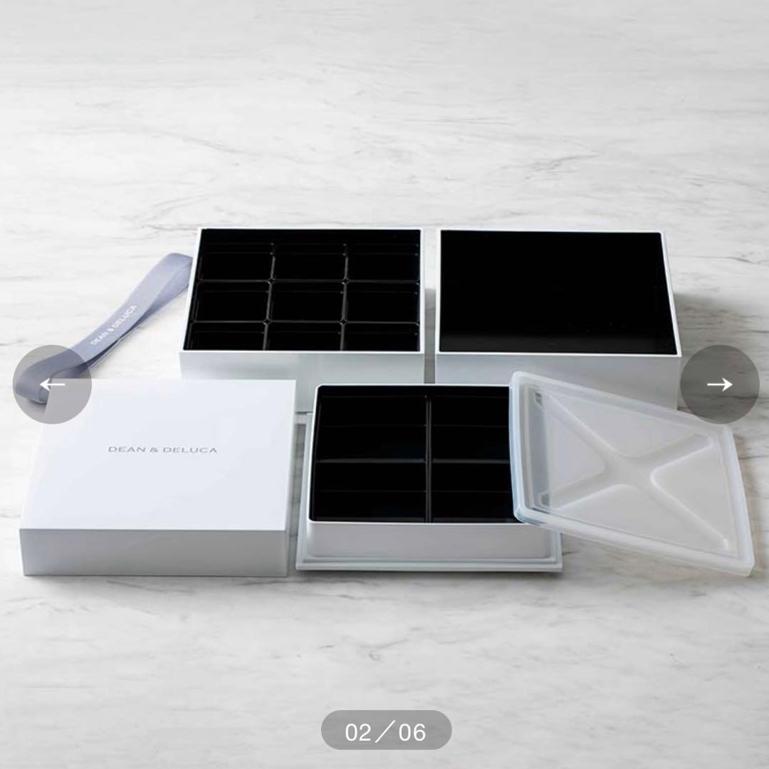 ディーンアンドデルーカ　三段重　大　ホワイト　保冷バッグセット