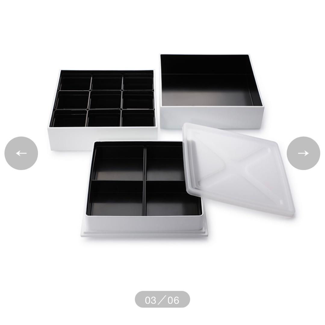 ディーンアンドデルーカ　三段重　大　ホワイト　保冷バッグセット