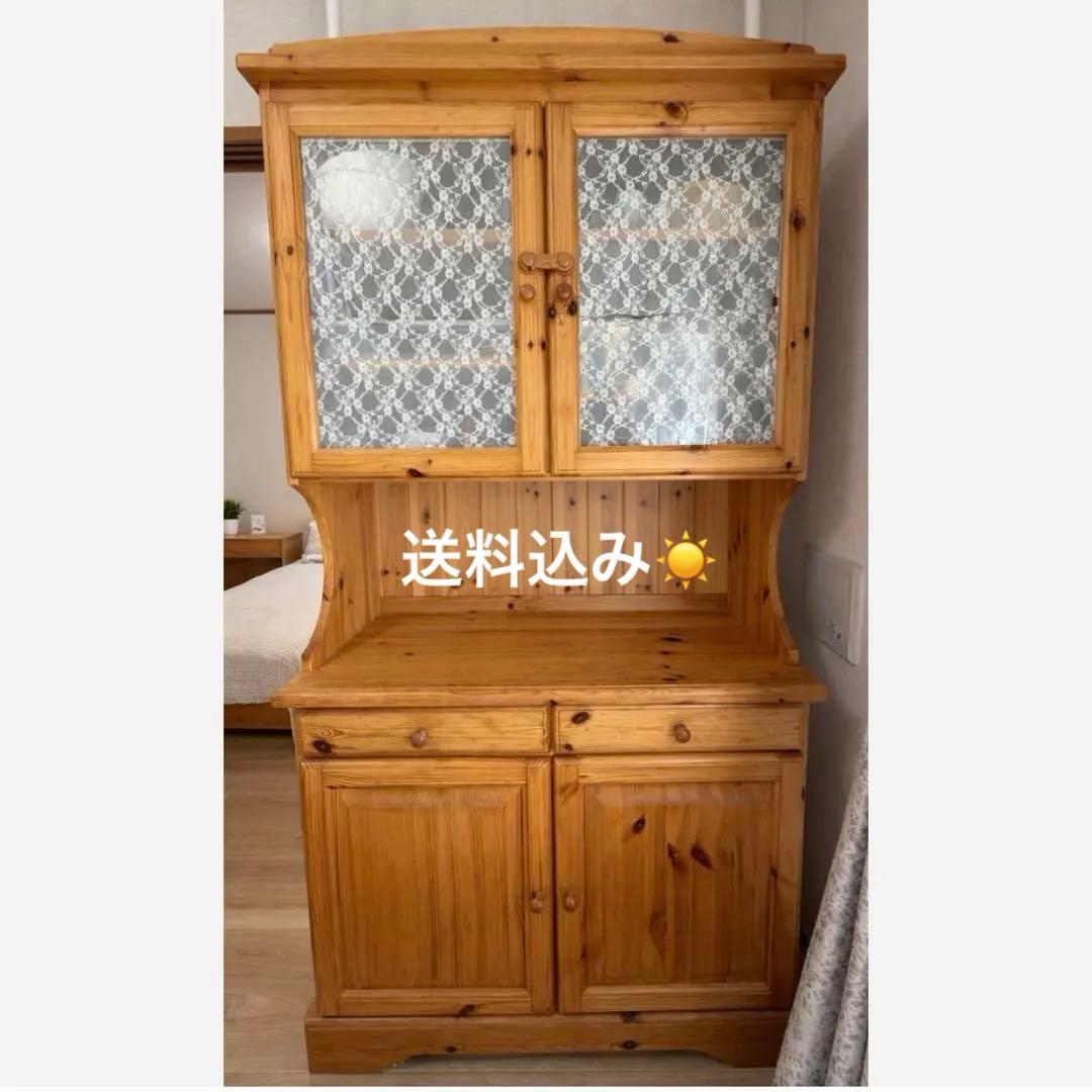 カントリー　食器棚　アンティーク　フレンチカントリー　キッチンボード