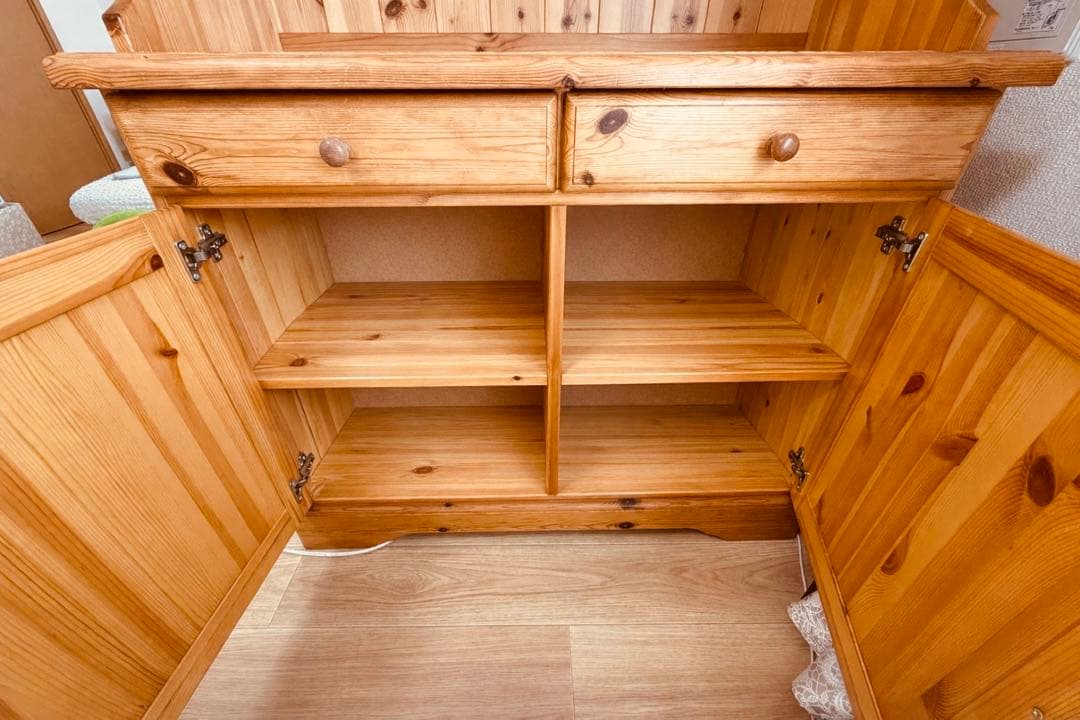 カントリー　食器棚　アンティーク　フレンチカントリー　キッチンボード