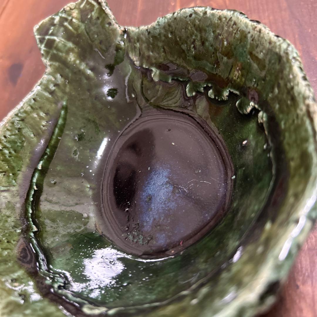 作家　陶芸作家　織部　とんすい　片手鉢　手捻り　２つ