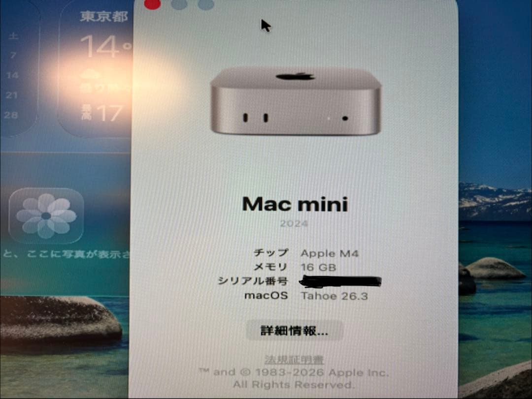 Macデスクトップ Apple Mac mini M4 16GB 256GB