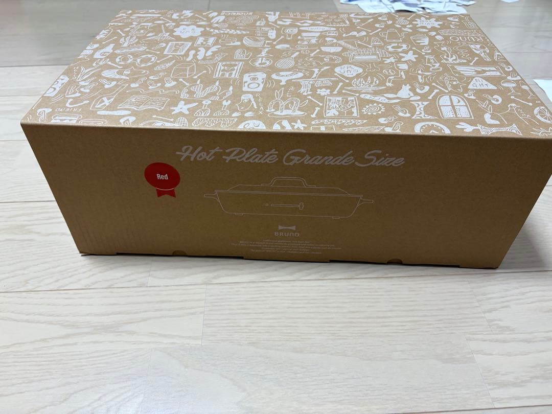 ホットプレート グランデサイズ　ブルーノ　BOE026-RD
