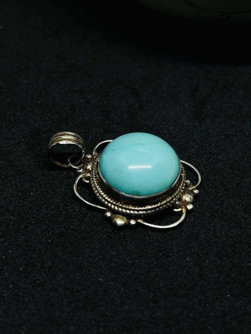 天然ターコイズ ペンダントトップ シルバー ネパール製 高品質
