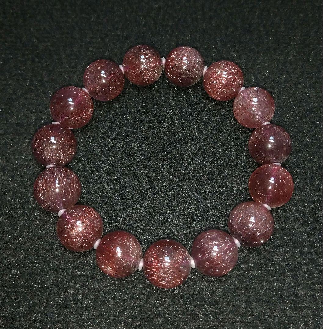 【超極上,超美品】ヘマタイトニードルインクォーツ　ブレスレット　希少　レア　天然