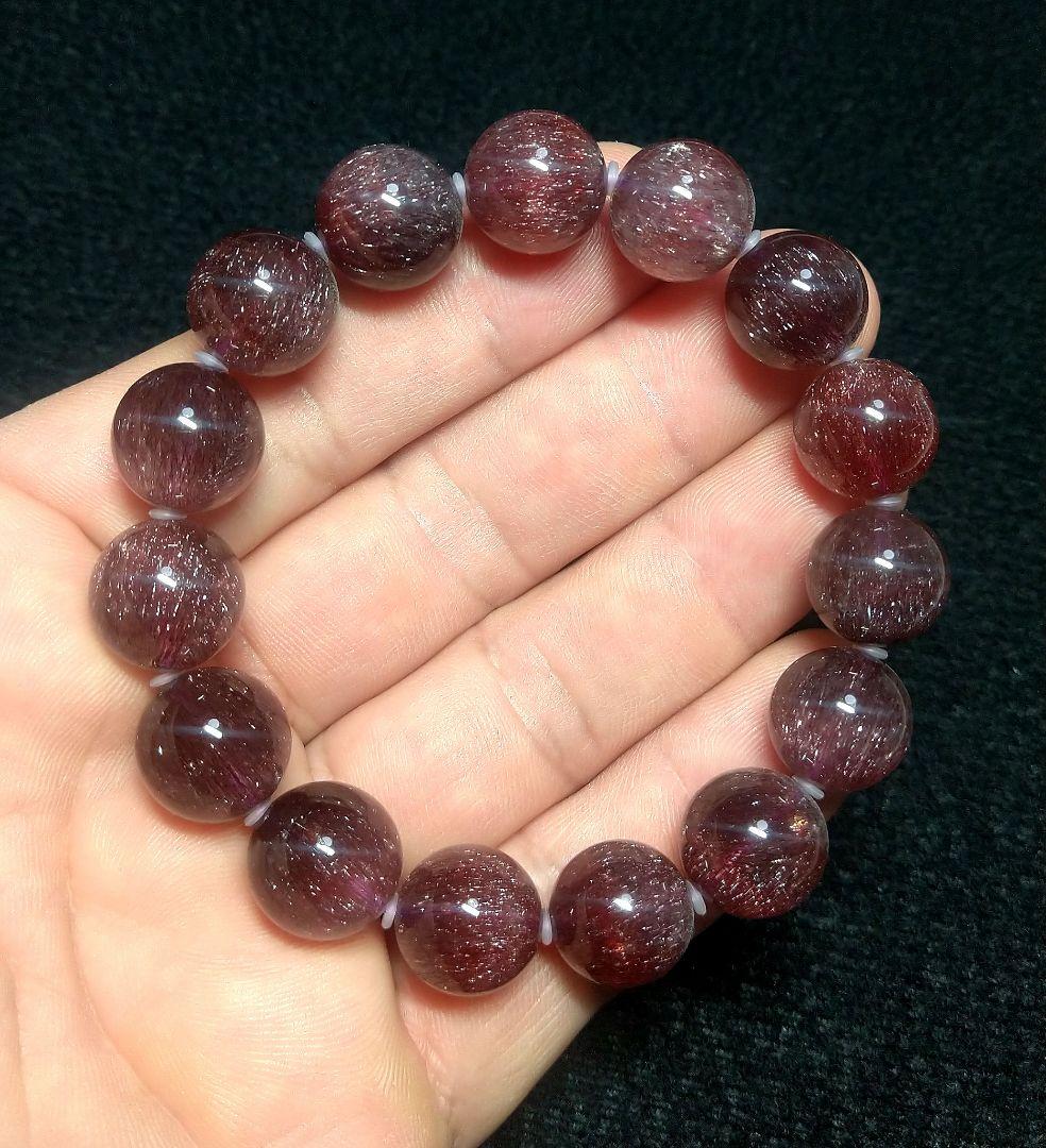 【超極上,超美品】ヘマタイトニードルインクォーツ　ブレスレット　希少　レア　天然