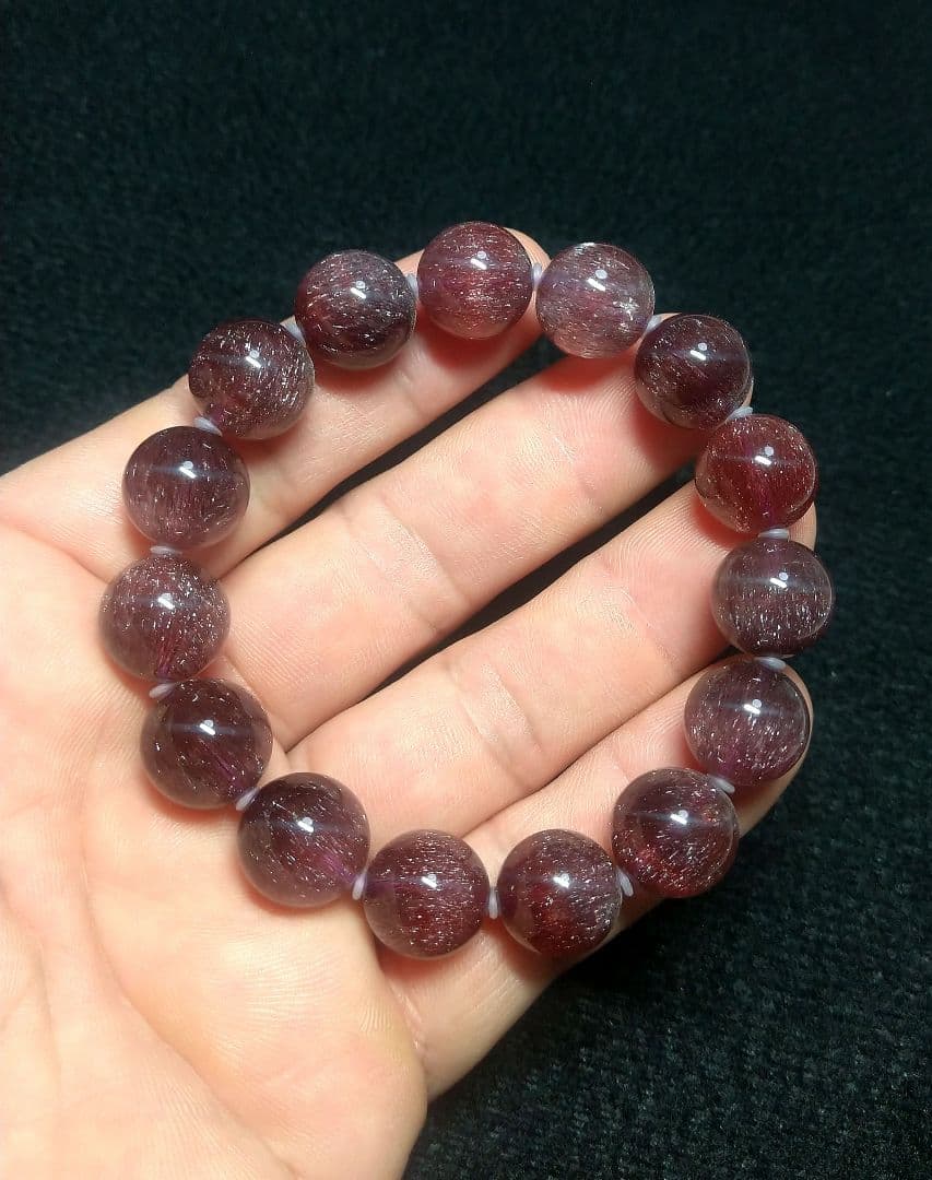 【超極上,超美品】ヘマタイトニードルインクォーツ　ブレスレット　希少　レア　天然